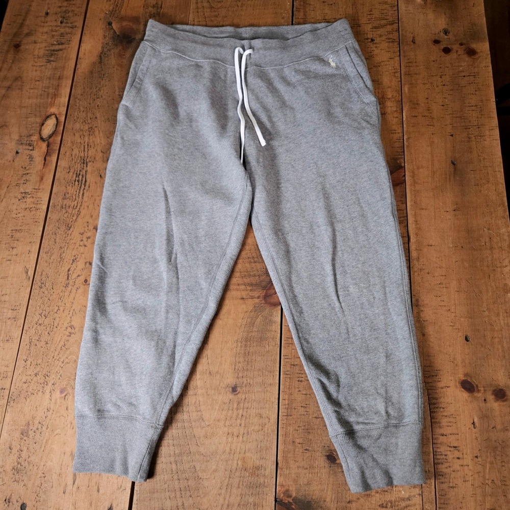 Polo Ralph Lauren Mens Heather Gray Jogger Sweatpants Size Large